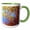 Green/White, variant on 3drose, Florida Mangrove Trees Have Their Roots Above Ground, 11oz Two-tone Blue Mug