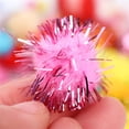 thumbnail image 4 of 200 Pcs Glitter Pom Poms, Tinsel Pompom Bulk, Colorful Fibre Sparkle Ball, Cat Fuzzy Toys Balls, Round Fuzzy Tinsel Balls, Glitters Pompoms for DIY, Art Crafting, Party Decor, 0.4 Inch, 4 of 9