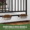 thumbnail image 6 of Uforic 39" Dog Crate Furniture, Wooden Indoor Dog Kennel with Adjustable Feet and 2 Removable Bowls, Dog Crate Side End Table, White, 6 of 9