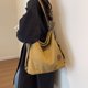 thumbnail image 5 of Hugtrwg Unisex Versátil Vintage School Bag Student Casual Shoulder Bag Mochila (Caqui), 5 of 8