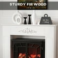 thumbnail image 4 of HOMCOM 44.75 Inch Fir Wood Fireplace Mantel Stove Surround, Freestanding Electric Fireplace Mantel, White, 4 of 9