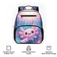 thumbnail image 6 of KUIFORTI Print Axolotl Girls Backpack Kids School Bag Fashion Print Adjustable Straps Side Pockets Suitable for Preschool Kindergarten Back to School Supplies, 6 of 7