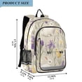 thumbnail image 2 of FORMRS Unisex School Backpack 17" Student Travel Bag with Laptop Compartment, Purple Floral Rabbit, 2 of 7