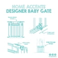 thumbnail image 6 of Regalo Home Accents Extra Tall Walk Thru Baby Safety Gate 37 inch New Zealand Pine, 6 of 8