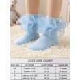 thumbnail image 4 of 1 Pair Girls Socks Children Ruffle Pleated Lace Princess Baby Socks, 4 of 4