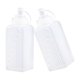 thumbnail image 3 of 2pcs Forma cuadrada Squeeze Bottles Ensalada Ensalada Botellas para el hogar (blanco), 3 of 6
