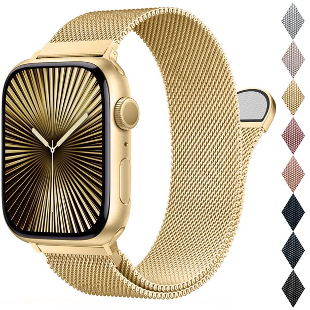 Correa de reloj BELONGME Mesh Metal Loop de acero inoxidable 42-49 mm