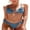 Blue, variant on Attraco Women's Ruffles Two Piece Bikini Set Halter Neck Padded Triangle Bikini