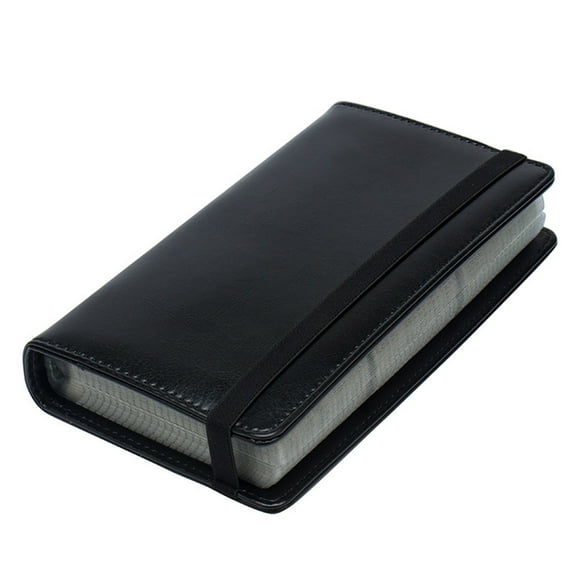 WHAMVOX Black PU Business Card Holder for Credit Cards and Cards with Sleek Modern Minimalist Design