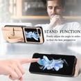 thumbnail image 6 of Frusde for Samsung Galaxy Z Flip 6 Wallet Case with Wristband Ring Full Body Thin PU Leather Wrist Strap Kickstand Cover, 6 of 6