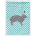thumbnail image 1 of Carolines Treasures BB8140CHF Giant Chinchilla Rabbit Blue Check Canvas House Flag, 1 of 4