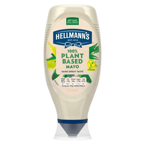 Hellmann's Plant Based Mayonnaise 750g, British Import (Pack of 2)