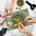 thumbnail image 4 of Rustic Cutting Board, Wine Cellar Entrance Stone Arch Architecture European Building, Decorative Tempered Glass Cutting and Serving Board, Small Size, Sand Brown Pale Brown, by Ambesonne, 4 of 5