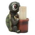 thumbnail image 3 of Ebros River Baby Tortoise Holding A Bucket Toothpick Holder Figurine With Toothpicks, 3 of 5