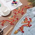 thumbnail image 4 of 2 Pair 4 Pcs Chinese Dragon Embroidered Appliques Large FireBrick Dragon Patch Iron on/Sew on Repair Patches Dragon Pattern Decorative Patches for Clothing Backpacks Jeans Caps, 4 of 6