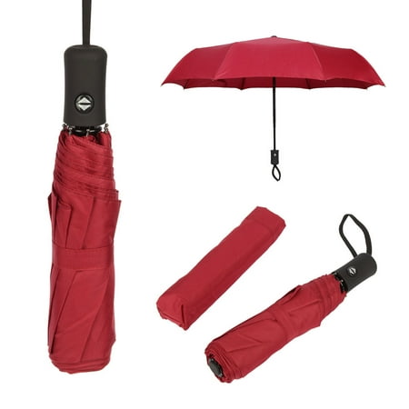 Dazone Full Automatic Umbrella Anti-UV Sun/Rain Windproof 3 Folding Compact Umbrella (Best Mens Compact Umbrella)