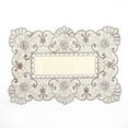 thumbnail image 1 of Mosiee Table Runner Embroidered Floral Lace Fabric Translucent Gauze Hollow-Carved Design Table Cloth Retro Style, 1 of 9