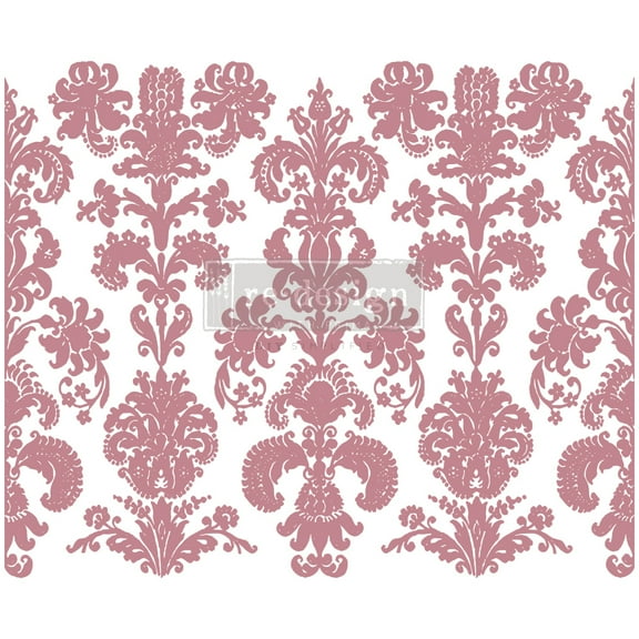 Prima Marketing Re-Design Decor Clear Cling Stamps 12"x12"-Stamped Damask