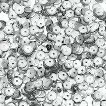 Uxcell Loose Sequins 1400Pcs Silver Backed Cup Embroidery Sequins for Jewelry Making Crafts Sewing, Silver