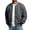 03# Dark Gray, variant on Qwertyu Men's Waffle Knit Bomber Jacket Long Sleeve Collared Full Zip Casual Jackets Fall Winter Coat with Pockets Black XL