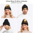 thumbnail image 5 of BZSMCE Winter Beanie Hats Warm Cozy Cap Goldlight Butterfly Pattern, 5 of 7