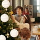 thumbnail image 5 of Adornos navideños, adornos para árbol de Navidad, regalos de Navidad, bolas navideñas, círculos de bolas flocadas pintadas, juego de decoración colgante para árbol de Navidad, 20 cm, juego de 2 bolas, 5 of 6