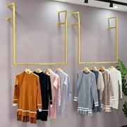 Miumaeov Clothing Rack Wall Mounted Retail Store Window Display Hanging Metal Garment Rod