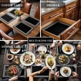 thumbnail image 3 of Black Geometric Placemats for Dinning Table Set of 6, Country Farm Traditional Chinese Tile Burlap Kitchen Place Mats Waterproof Cloth Table Mats, Indoor Outdoor Placemats Easy Clean Dinner Decor, 3 of 8