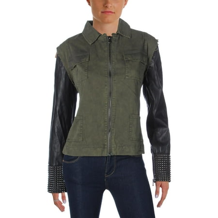 Signorelli Womens Faux Leather Mixed Media Denim Signorelli Womens Faux Leather Mixed
