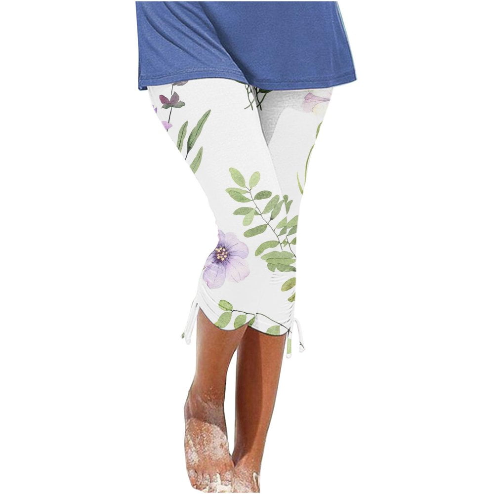 Pantalon Cargo pour Femmes à Coupe Décontractée par Generic TG, Capris Décontractés Noirs Unis, à Cordon, Raccourcis, Légers, 1 Unité