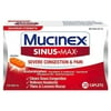 Mucinex Sinus-Max Severe Congestion Relief Caplets 20 ea (Pack of 4)
