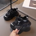 thumbnail image 2 of WNVMWI Children Mesh Platform Sneakers Toddler Girls Workout Shoes Witrh Hook And Loop Kids Casual Walking Sneaker Black Sizs 12, 2 of 5