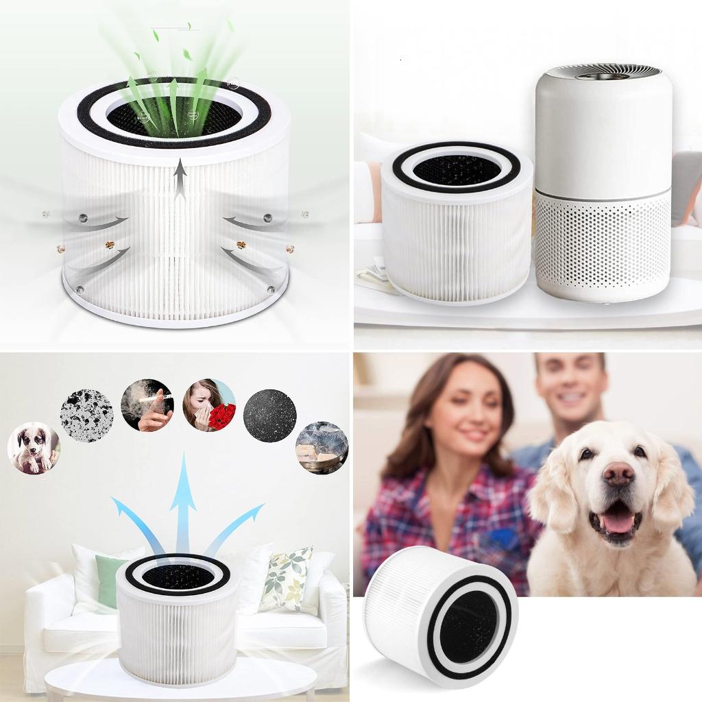 2 Pieces HEPA Filter Cartridge Filtration Air Purifier Filter Replacement Filter Air Cleaners Filter Plastic Material