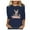 Navy, variant on Alun Fashion Leopard Bunny Easter's Day T Shirts for Women Crewneck 3/4 Sleeve Casual Tops Cute Rabbit Graphic Easter Gift Tees Soft Comfortable Spring Outfit White XL