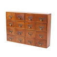 thumbnail image 6 of 16 Drawers Vintage Wood Apothecary Medicine Cabinet Label Holder Card Catalog, 6 of 8