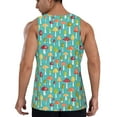 thumbnail image 3 of Fotbe Mushrooms Pattern Men's Quick Dry Workout Tank Top Gym Muscle Tee Fitness Bodybuilding Sleeveless T Shirt Breathable Workout Shirt-, 3 of 9