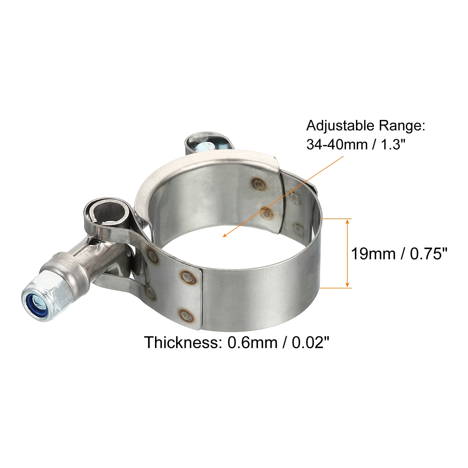 Amazon.com: 10 Iron Hose Clamps Triple Clamps Adjustable