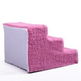 thumbnail image 7 of Immere Pet Stairs 3 Steps Indoor Dog Cat Steps Ramp Ladder for Puppies Up to 55 lbs, dark Pink, 7 of 7