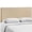 Beige, variant on Modern Contemporary Queen Size Nailhead Upholstered Headboard, Grey Fabric