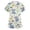 Beige, variant on Kixjoy Scrubs for Women Plus Size Short Sleeve V Neck Scrubs Animal Printed Stretchy Casual Top Medical Lightweight Blouses for Women with Pockets, Navy S