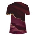 thumbnail image 4 of ICHUANYI Clearance Women's Summer V-Neck Print Casual Loose Top Short Sleeve Button Blouses Tops(Wine, L) ICHUANYI WER2023081013219, 4 of 5