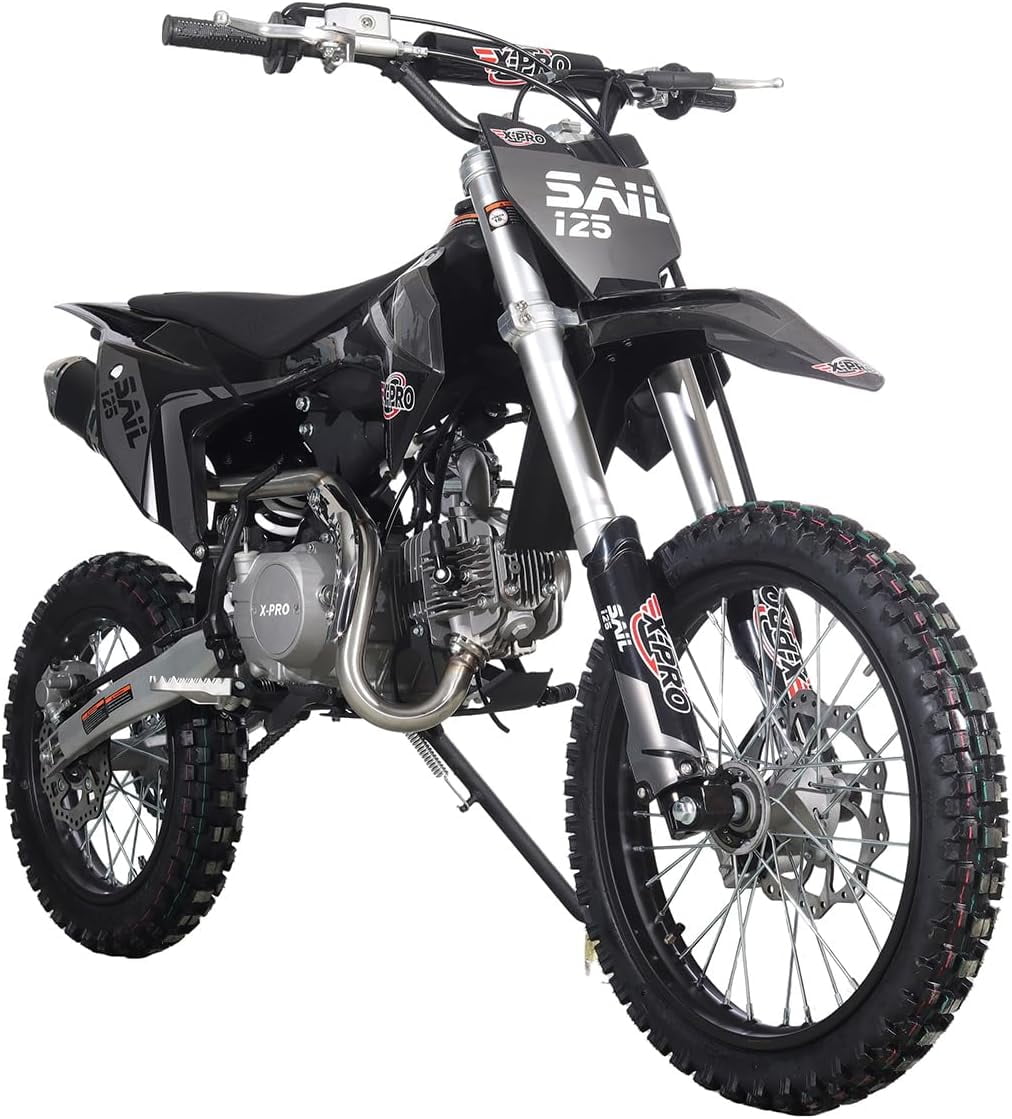 X-Pro Storm Semi S3 Gasoline 125cc Dirt Bike - Black