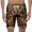 Brown, variant on Mens Shorts Casual Retro Graphic Print Drawstring Summer Elastic Waistband Running Shorts Men