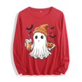 thumbnail image 2 of Cmfcve Women's Halloween Town Sweatshirt Vintage Stretch Sports Blouse Long Sleeve Solid Color Activewear Shirt, 2 of 7