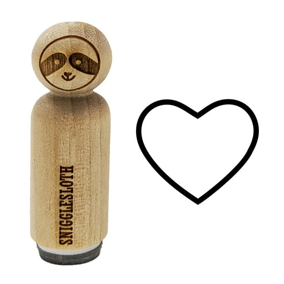 Heart Love Outline Rubber Stamp for Scrapbooking Crafting Stamping - Mini 1/2 Inch