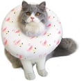 thumbnail image 1 of Collar de recuperación ajustable tipo cono para gatos, suave, para después de una cirugía, para la cicatrización de heridas en gatos, collar protector tipo E, collares isabelinos., 1 of 5