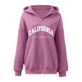 thumbnail image 3 of TYGHBN Women Fashion Letter Pattern Neck Hooded Long Sleeve Casual Hoodie Loose Top Women Sweatshirts Hoodies Women Zip up Sweatshirts Long Sweatshirt Hoodies for Women Women's Sweatshirts Long, 3 of 3