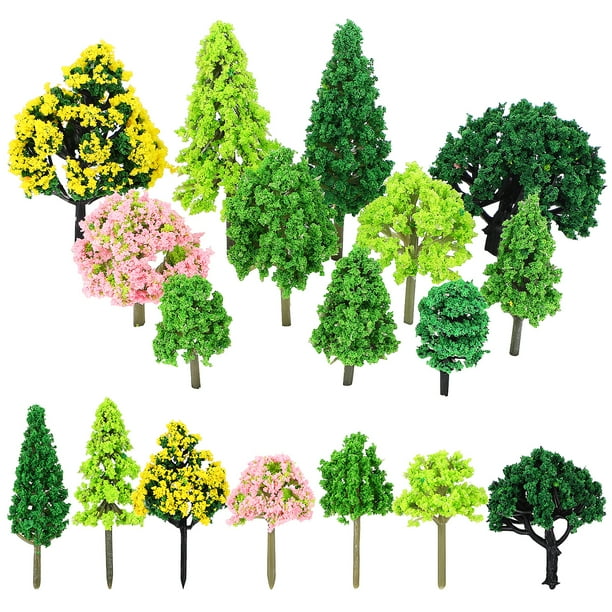 Toy Trees 55Pcs Plastic Miniature Model Trees For Green Scenery