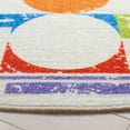 thumbnail image 3 of SAFAVIEH Kids Playhouse Abstract Shapes Machine Washable Area Rug, Ivory/Red, 5' x 5' Round, 3 of 8