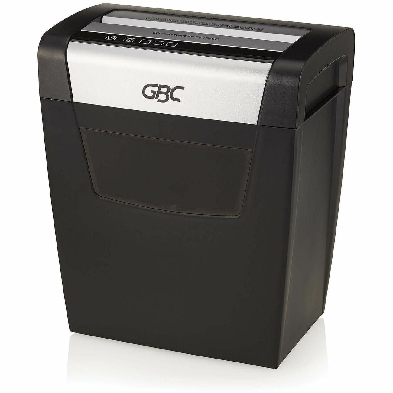 GBC, GBC1757405, ShredMaster PX10-06 Super Cross-Cut Paper Shredder, 1 Each, Black,Chrome